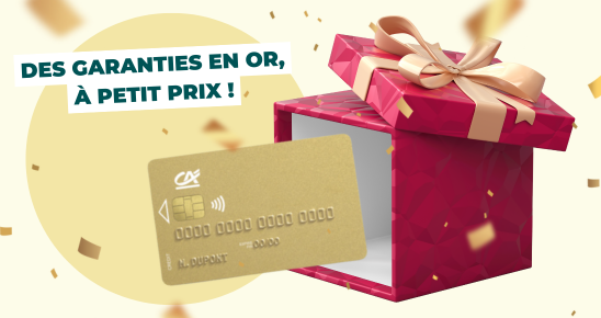 Un cadeau avec une carte bancaire à l'intérieur