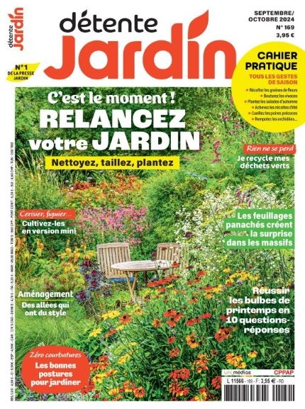 Visuel avec couverture du magazine Détente Jardin