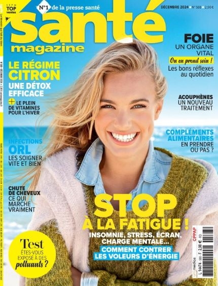 Visuel avec couverture du magazine Santé Magazine